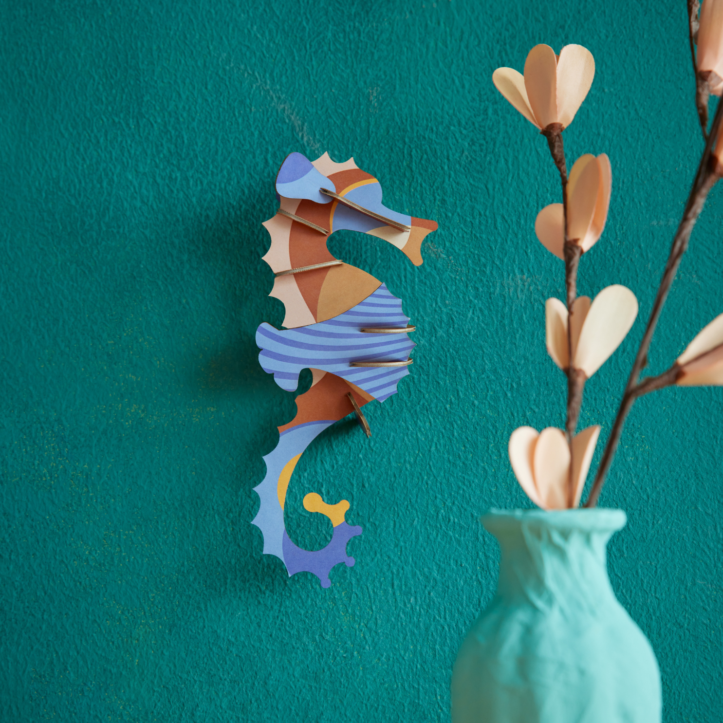 Blue Ringlet Seahorse | 3D Ocean Wall Art | BuDhaGirl
