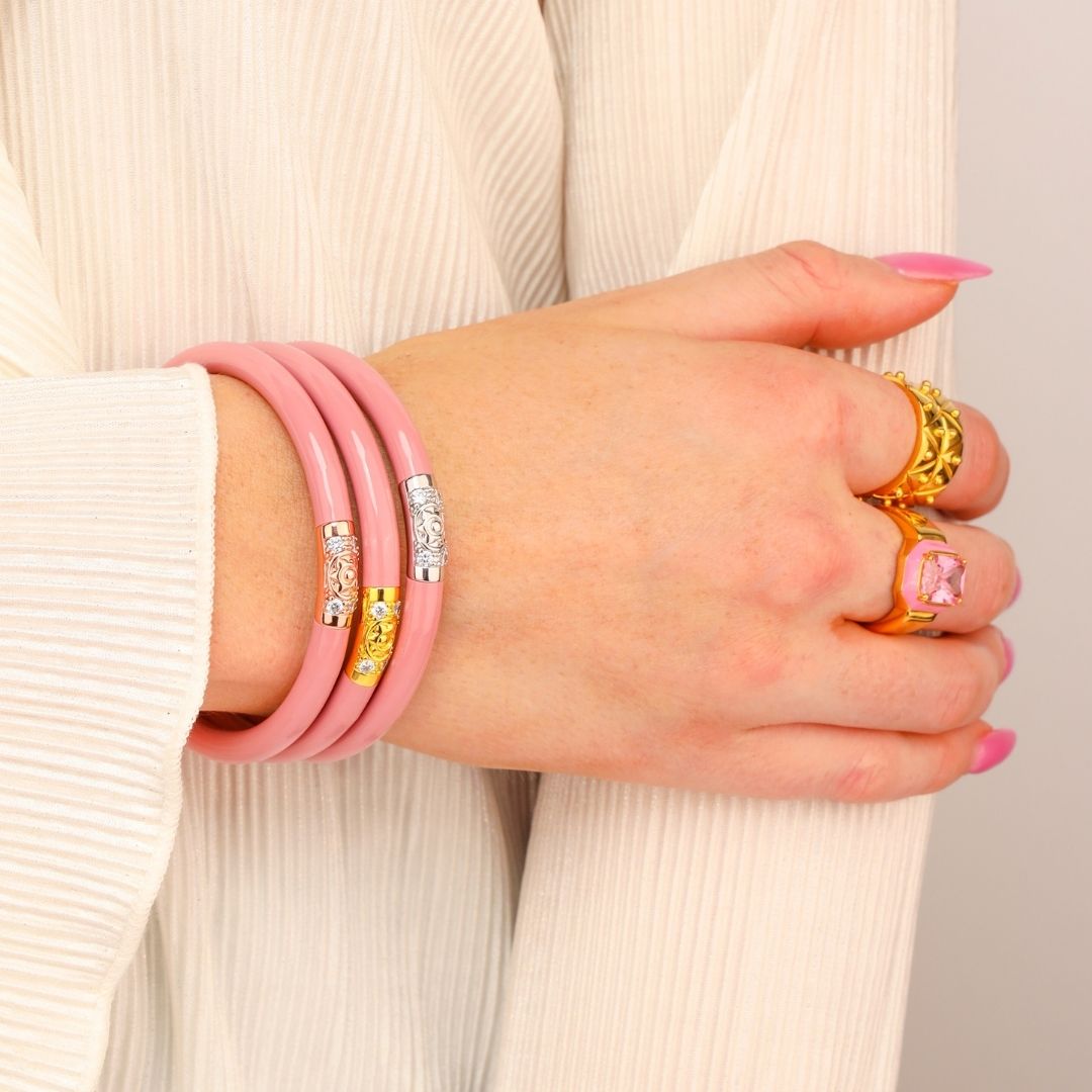 Three Kings All Weather Bangles® (AWB®) - Blush | Bangle Bracelets for Women | BuDhaGirl