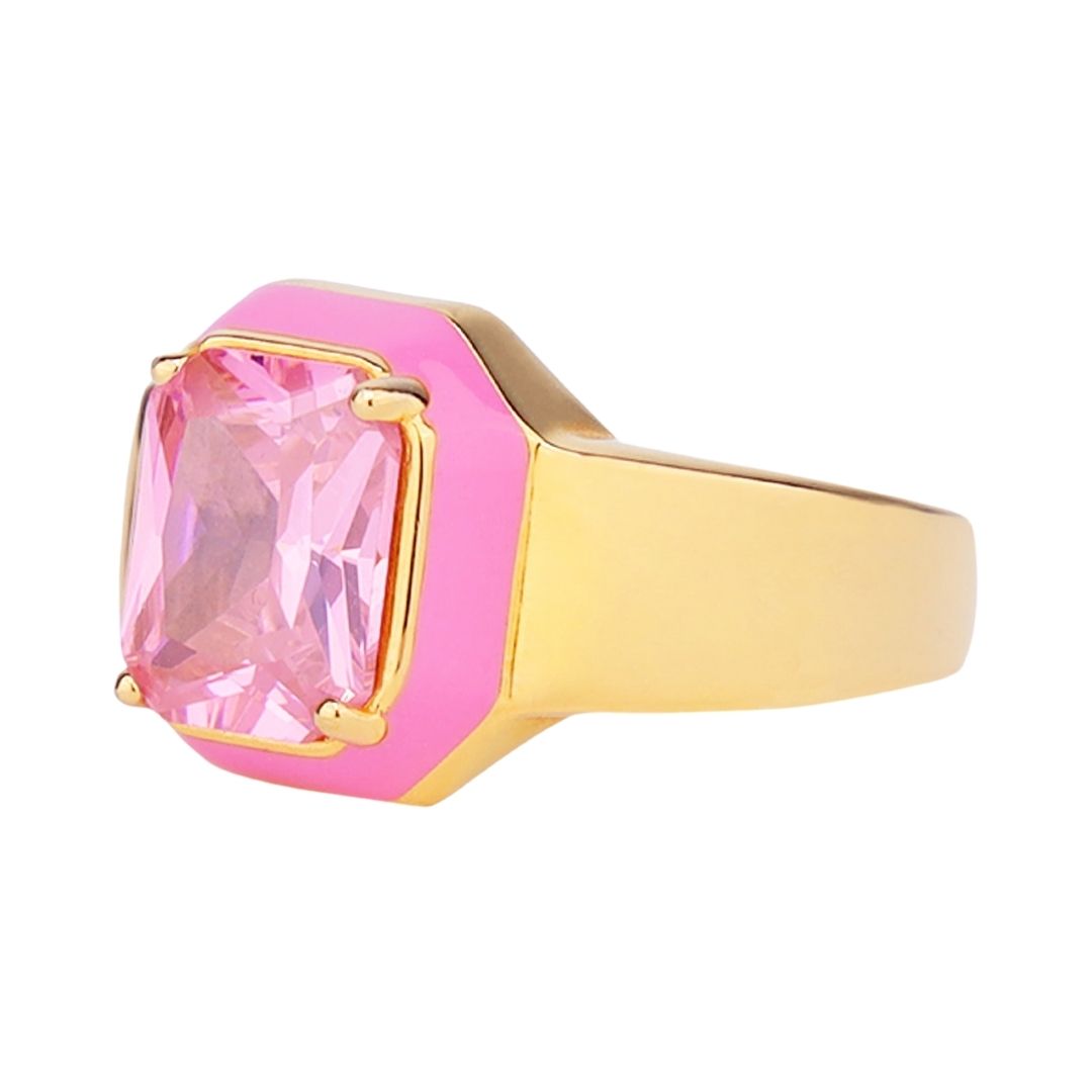 Anillo Cushion - Rosa