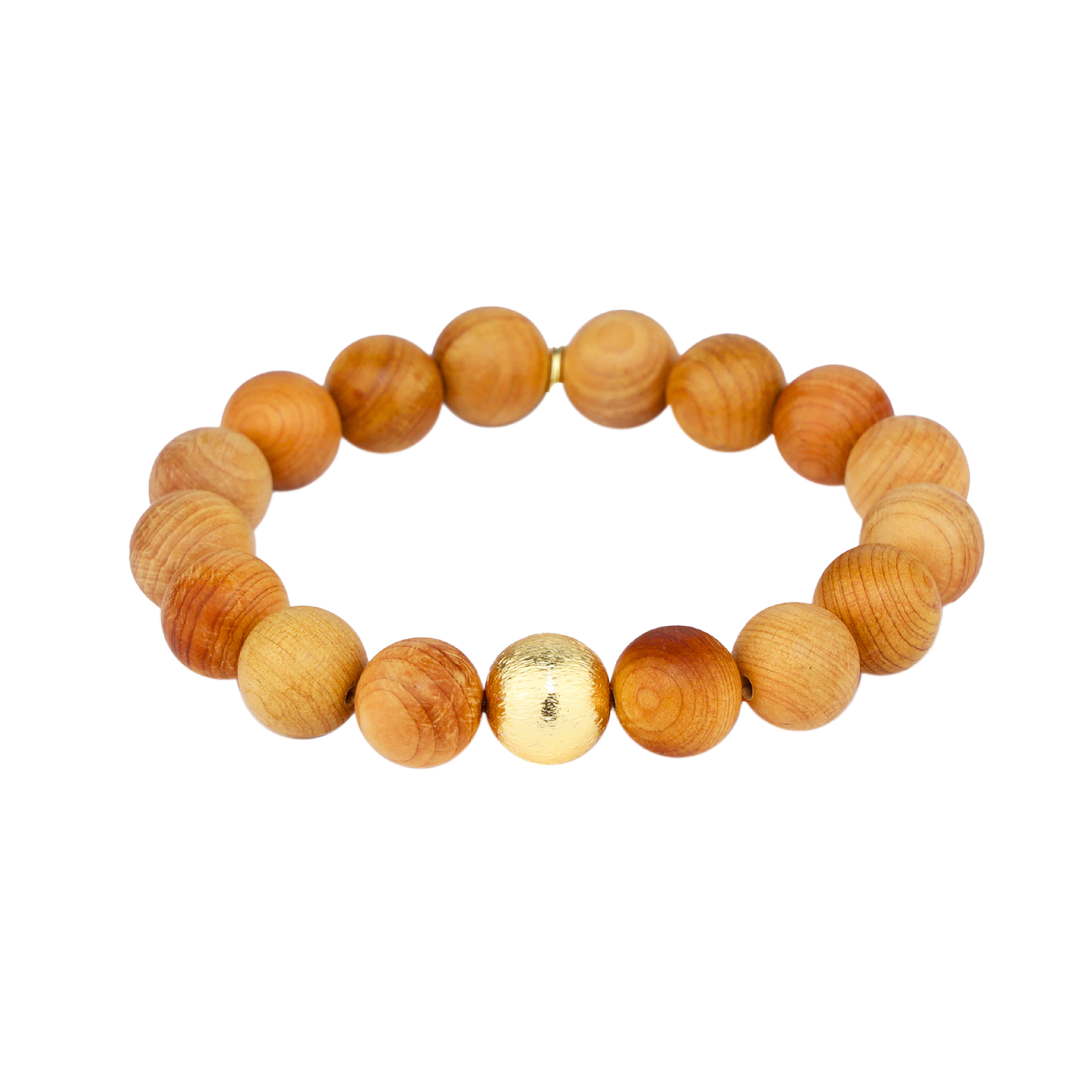 Varnished Wood Beaded Bracelet For Women | BuDhaGirl