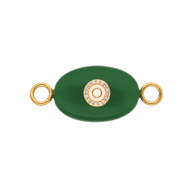 Green Onyx Eye Charm