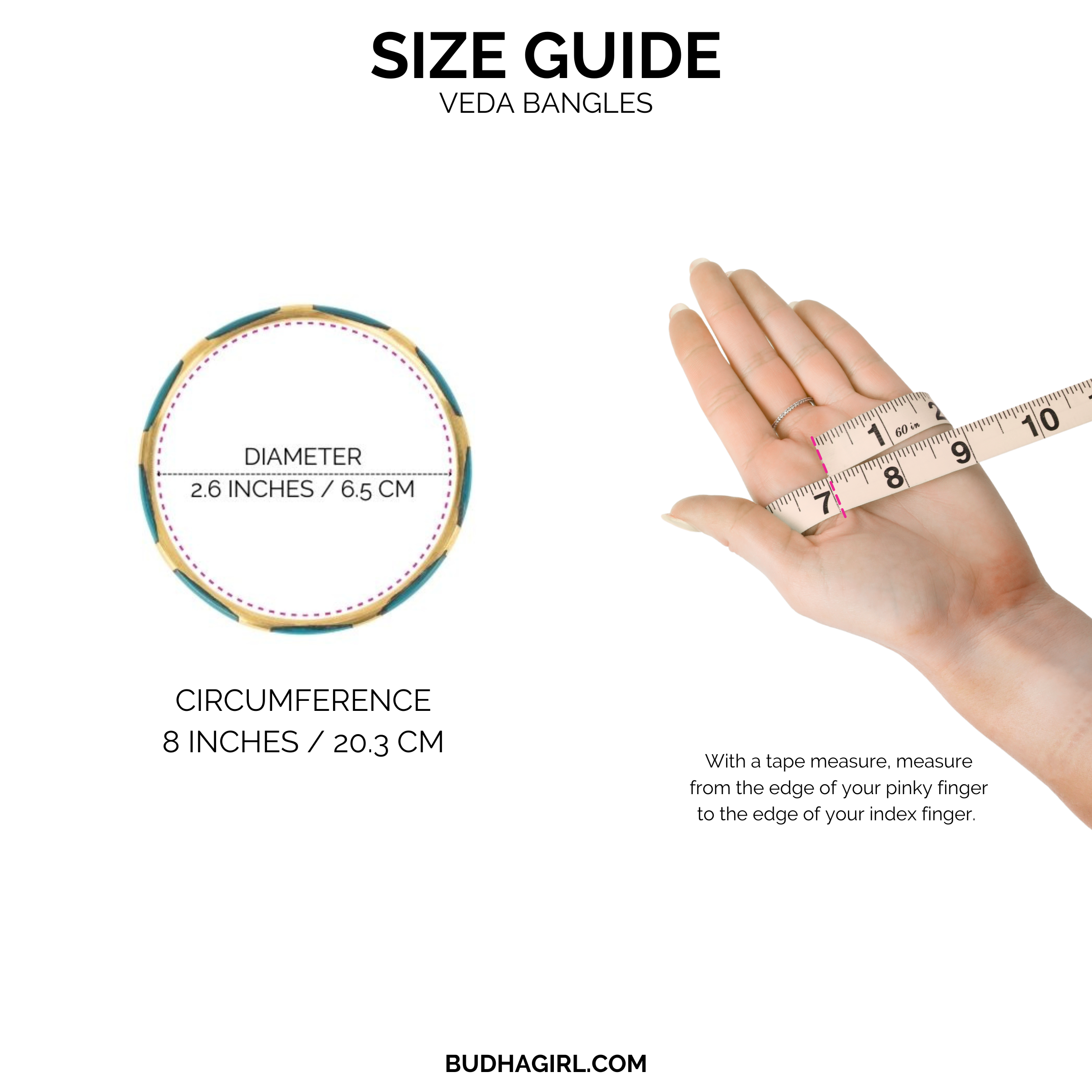 a hand measuring a circle