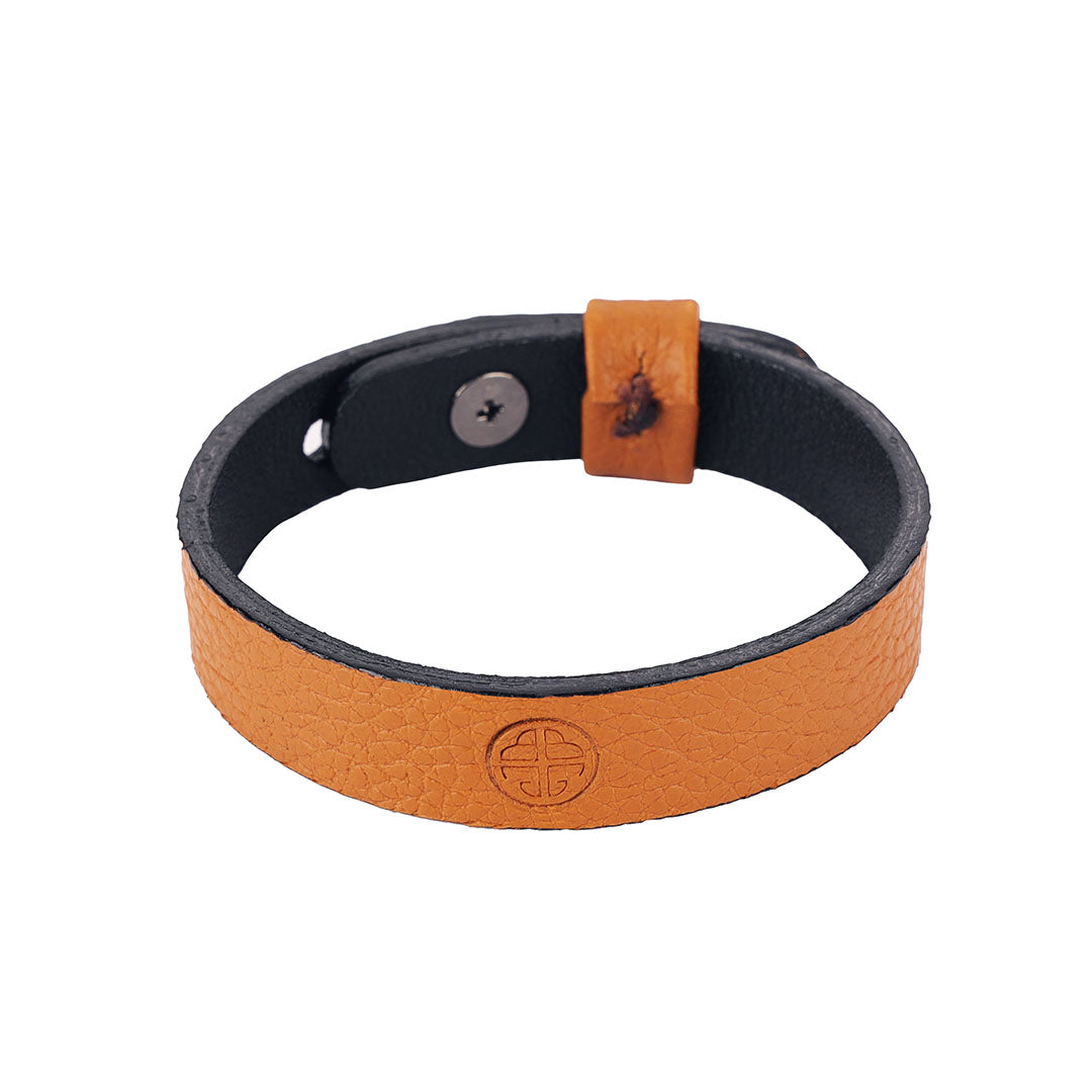 Carmel Tan Leather Bracelet for Men | Mens Jewelry and Bracelets for Men | BuDhaGirl