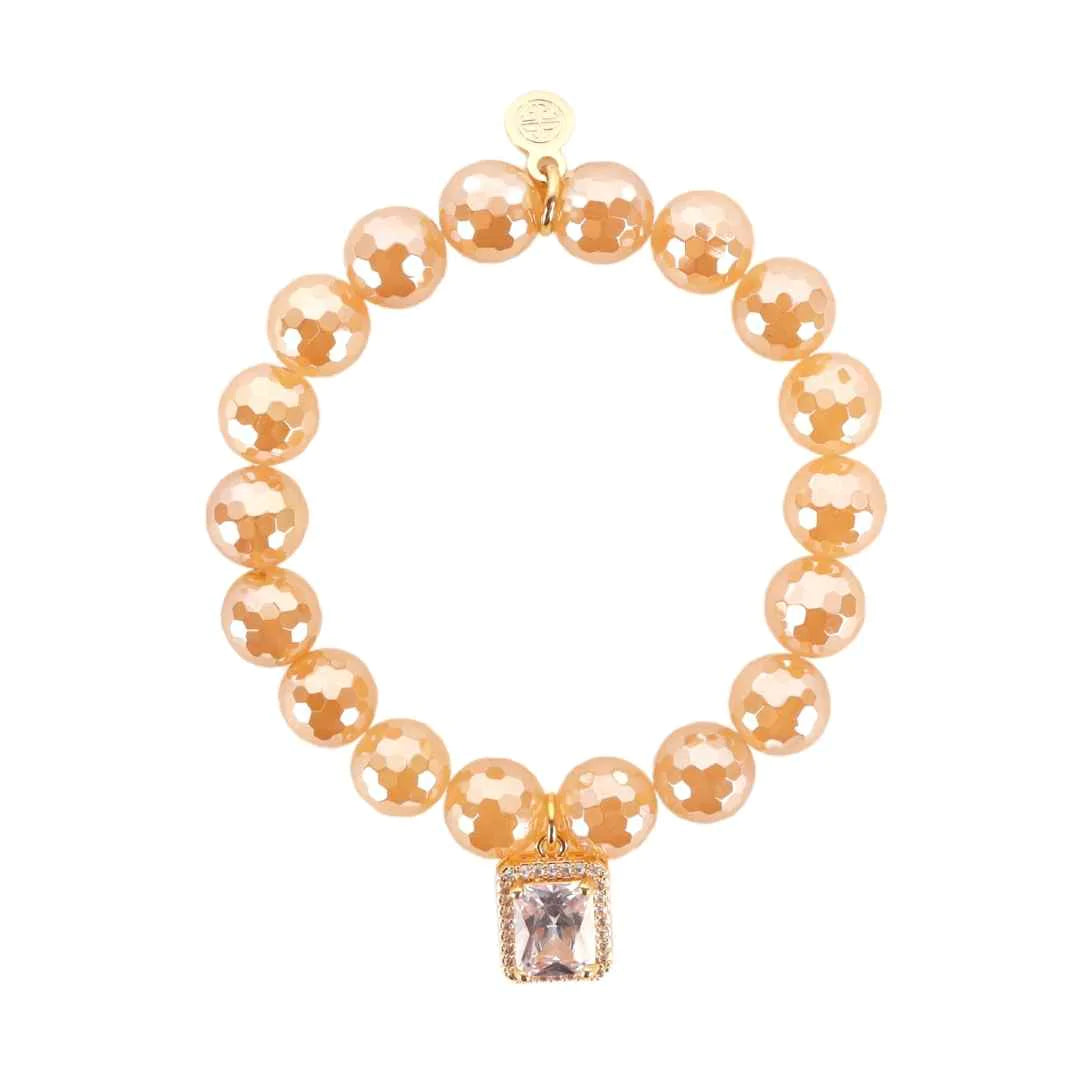 Celeste Bracelet With Cushion Cut Crystal Charm | BuDhaGirl