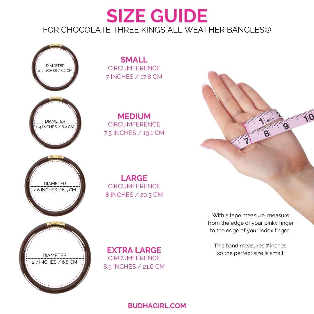 12.01.108.11.S3,12.01.108.11.M3,12.01.108.11.L3,12.01.108.11.XL3,Three Kings All Weather Bangles® (AWB®) - Chocolate | Bangle Bracelets for Women | BuDhaGirl