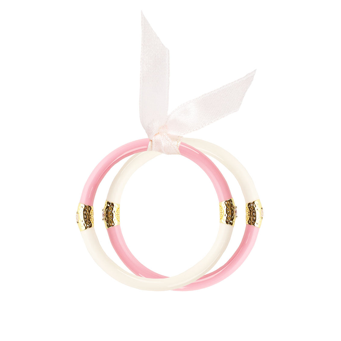 Pink and Ivory Baby Bangle Bracelet | Infant Jewelry | BuDhaGirl