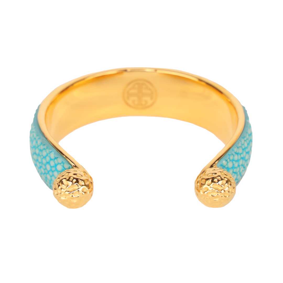 Jolene Crescent Gold-Dipped Stingray Cuff | BuDhaGirl