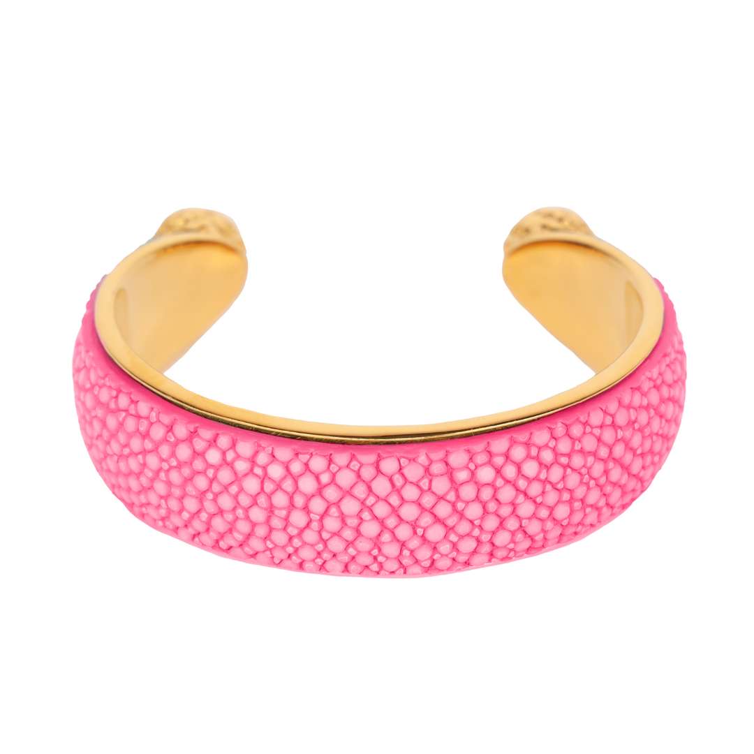 Jolene Crescent Gold-Dipped Stingray Cuff | BuDhaGirl