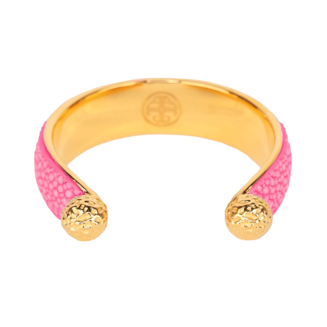 Jolene Crescent Gold-Dipped Stingray Cuff | BuDhaGirl