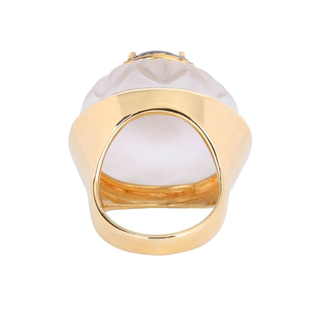 Rutile Quartz Cabochon Diva Ring | BuDhaGirl