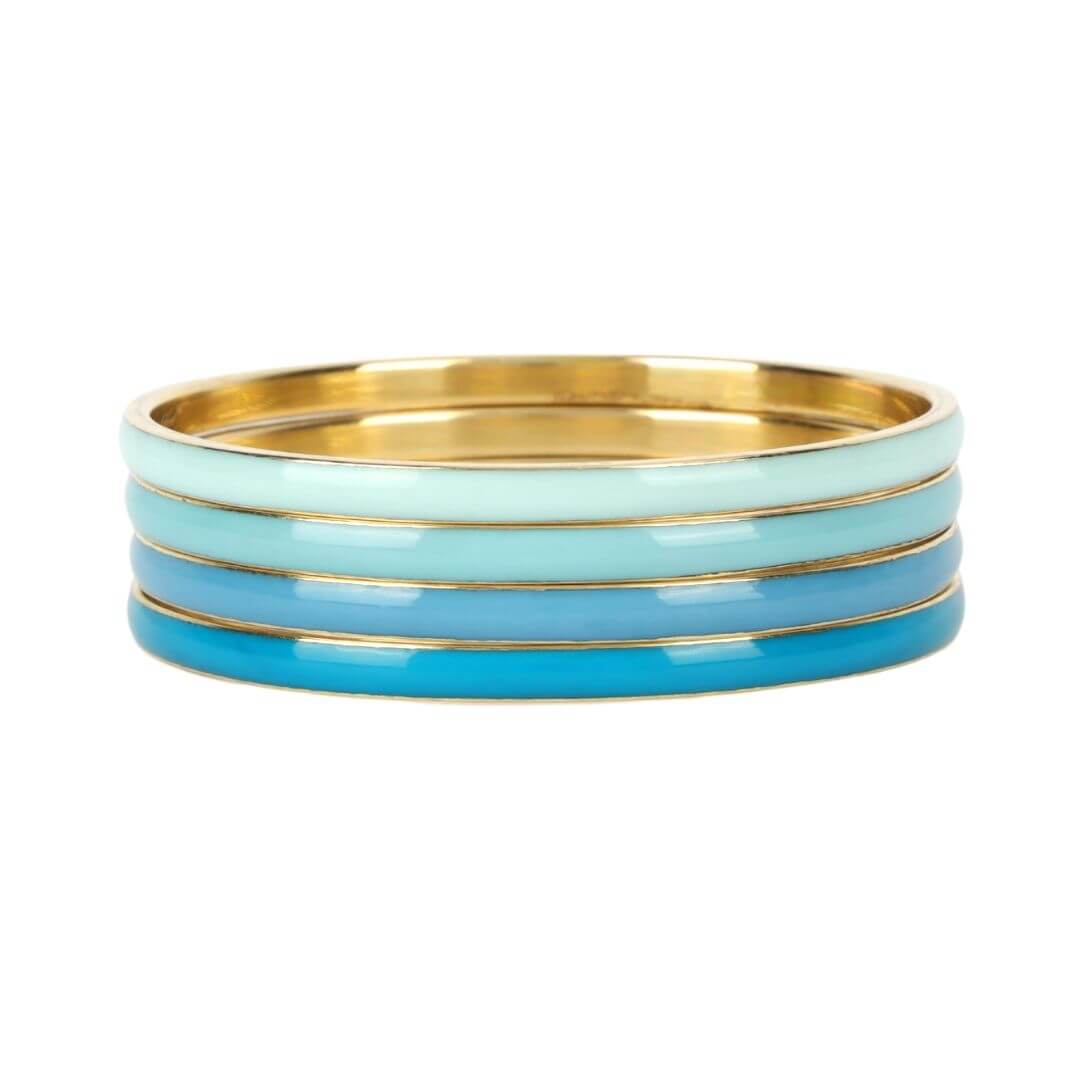 Turquoise Enamel Bangles and Bracelets | BuDhaGirl